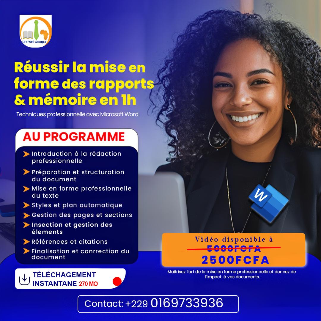 Réussir la mise en forme de vos rapports et mémoires en une heure